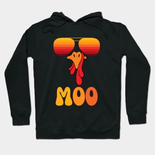 Thanksgiving Funny Turkey moo Hoodie